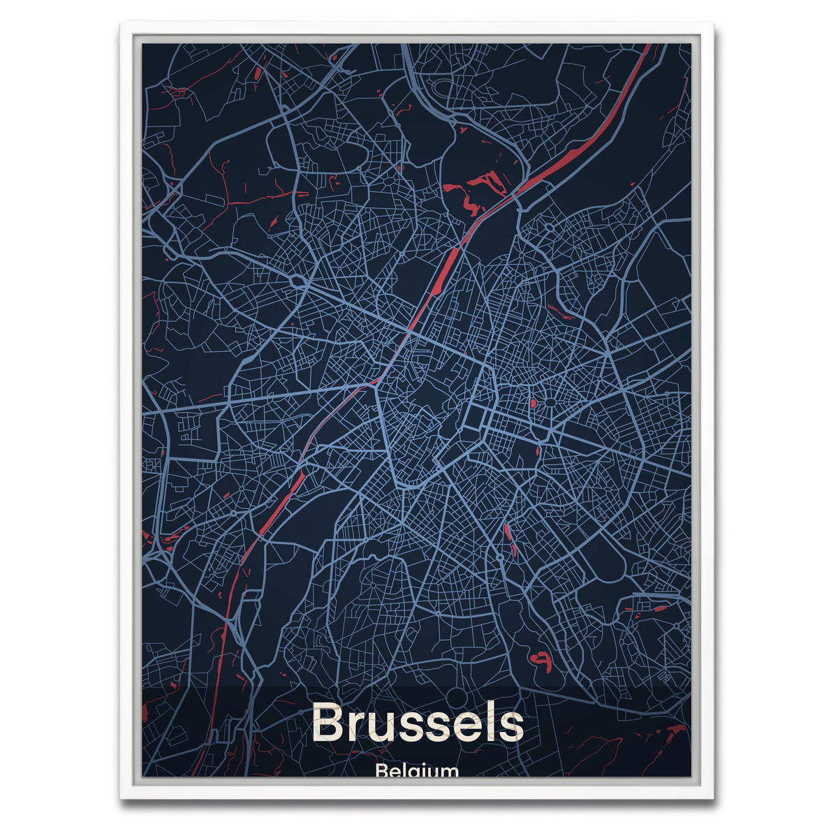 AUTO-MOCKUP WHITE | Brussels | 1 Piece | White Framed Canvas | group=3x4