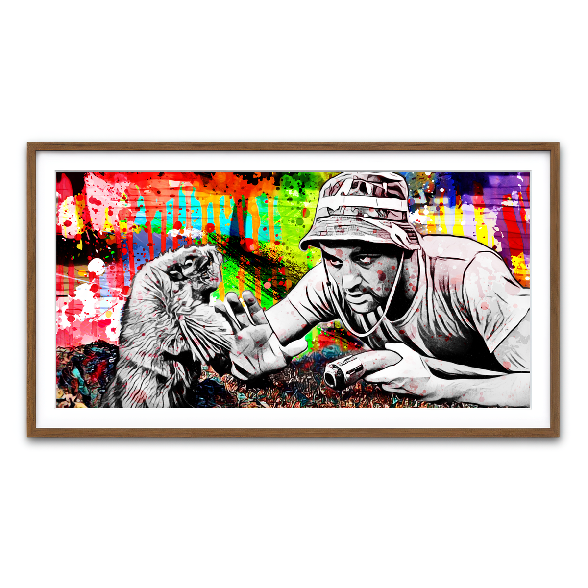 Framed Print 2x1 Walnut