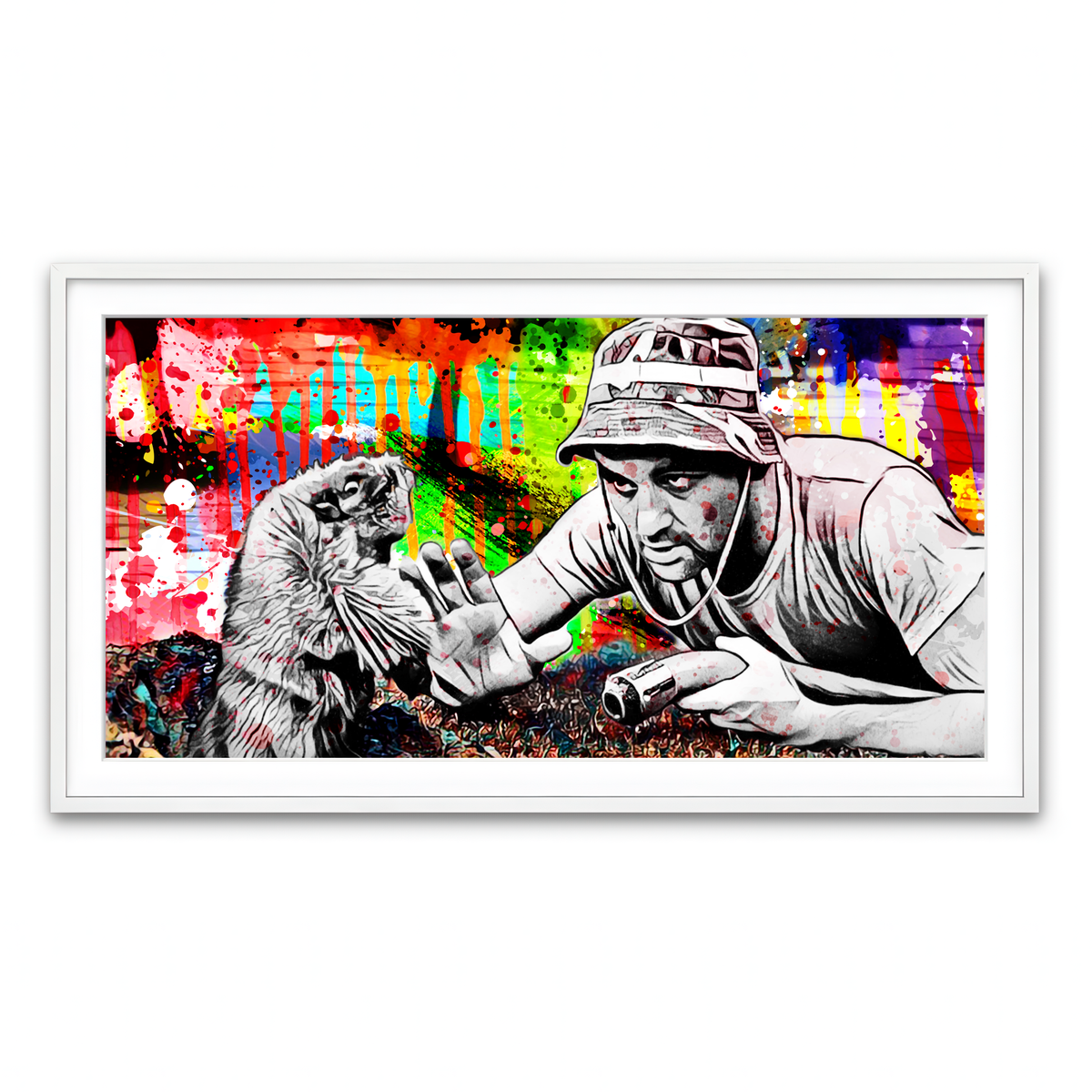 Framed Print 2x1 White