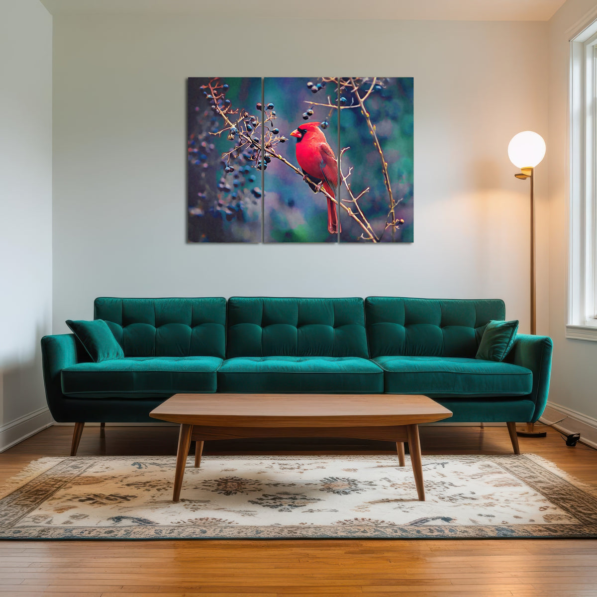 AUTO-MOCKUP ROOM | Cardinal and Berries