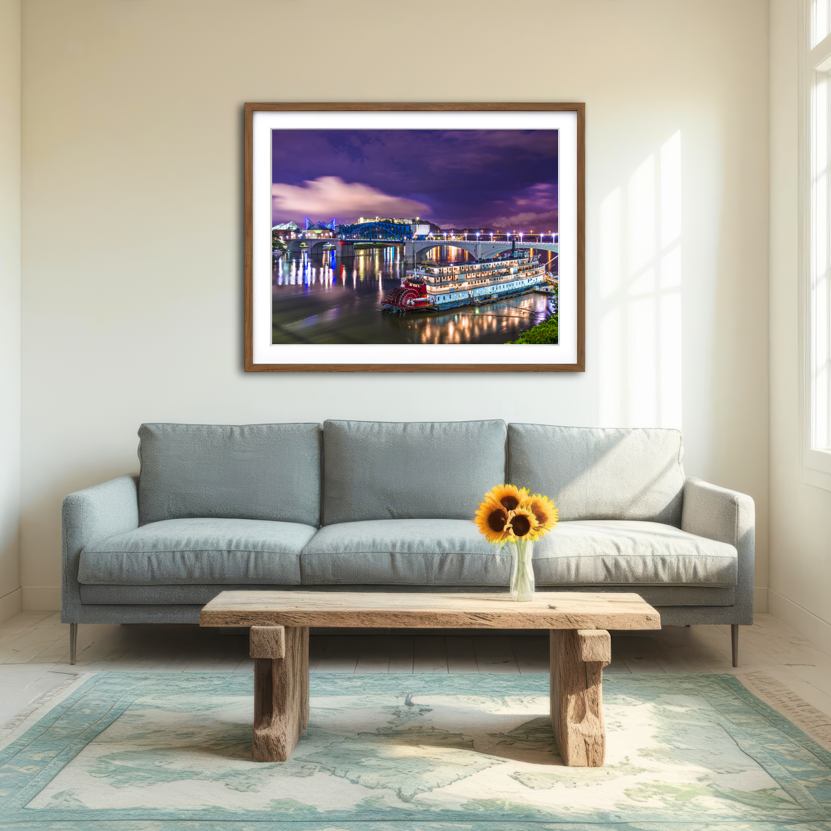 AUTO-MOCKUP ROOM | Chattanooga Aerial Wall Art