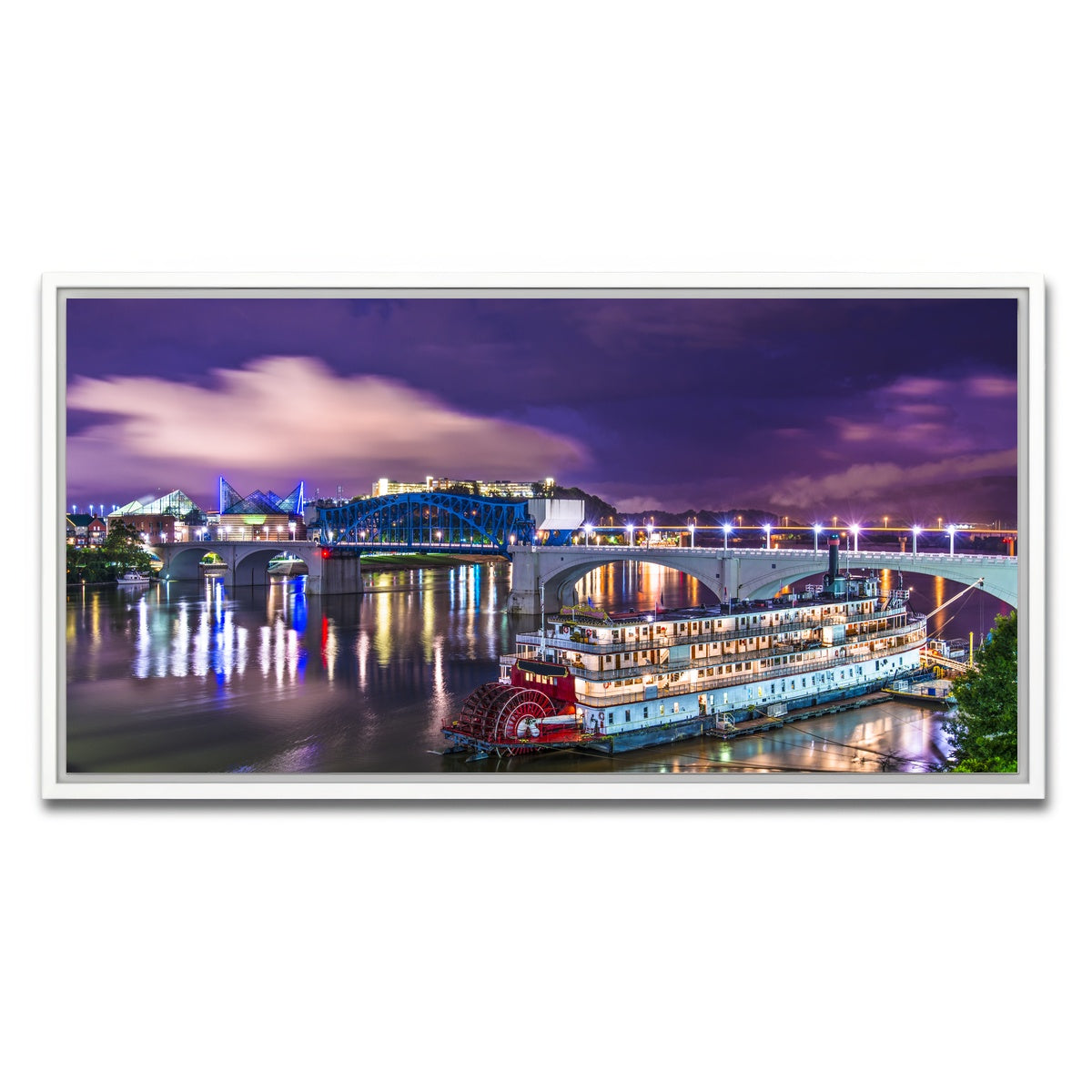 AUTO-MOCKUP WHITE | Chattanooga Aerial | 1 Piece | White Framed Canvas | group=2x1