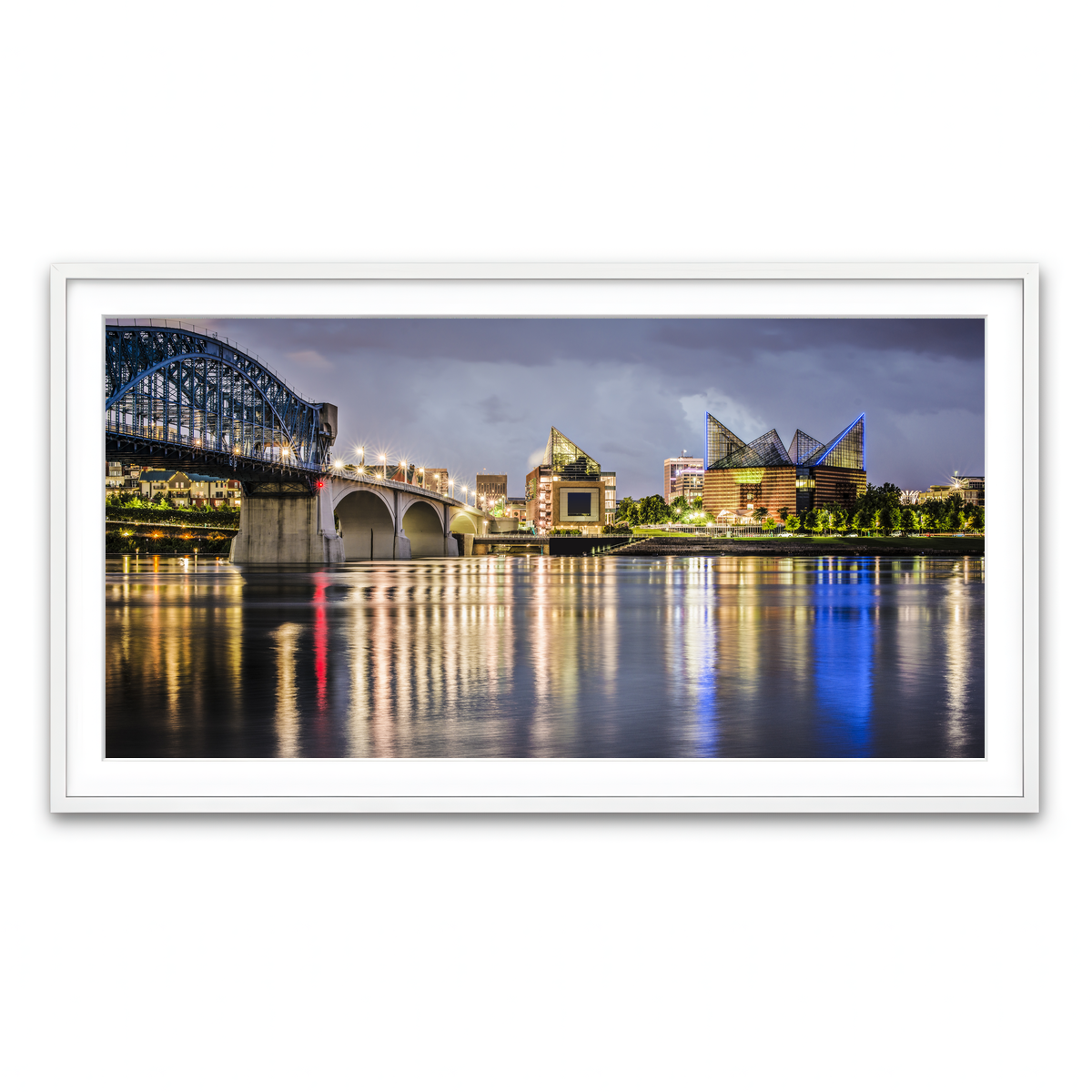 Framed Print 2x1 White