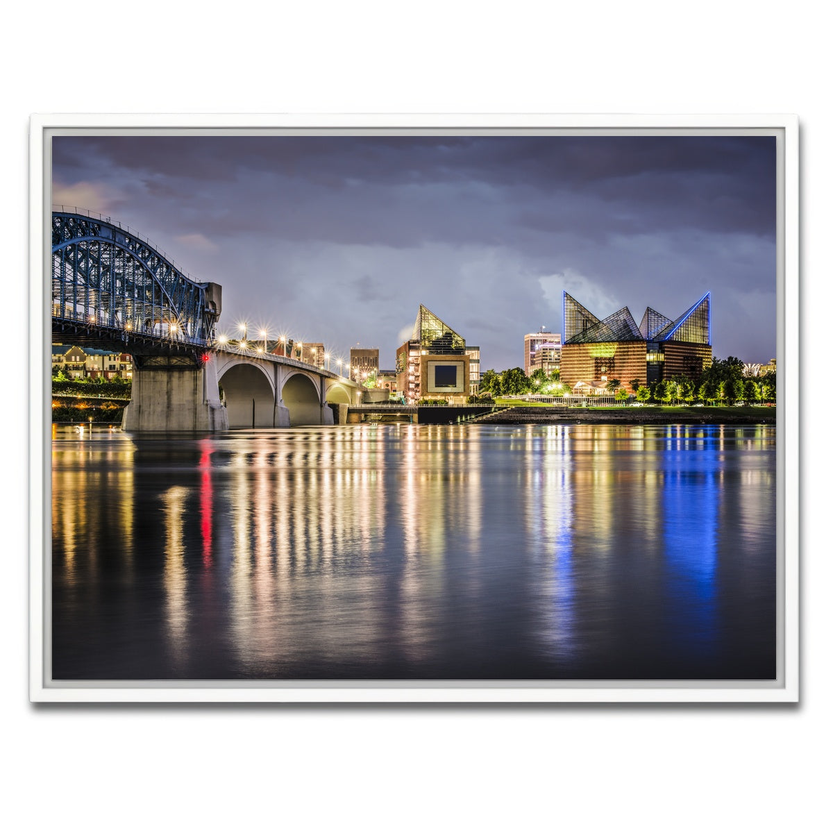AUTO-MOCKUP WHITE | Chattanooga Tennessee River | 1 Piece | White Framed Canvas | group=4x3
