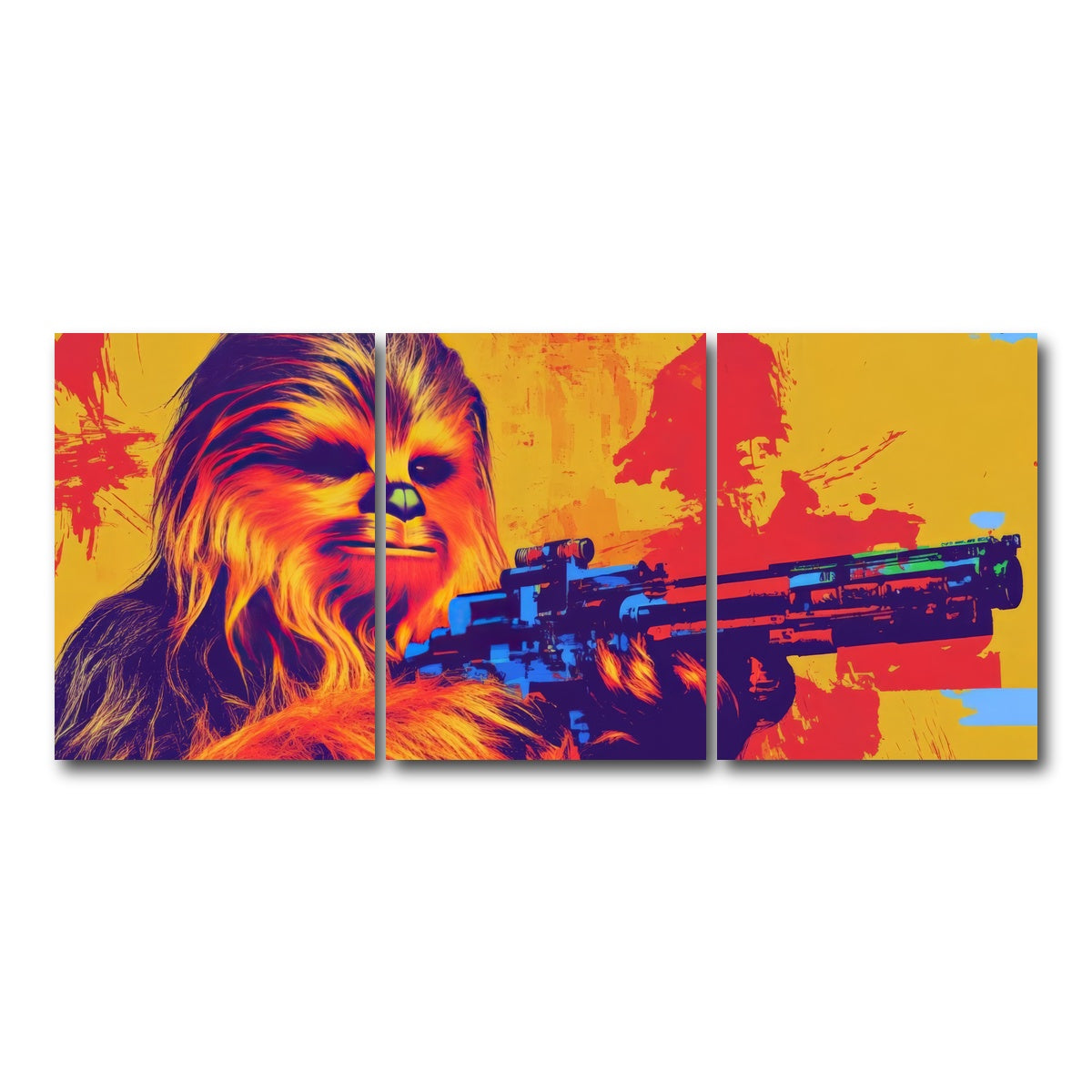 AUTO-MOCKUP WHITE | Chewbacca Gun | 3 Piece | Gallery Wrap Canvas | group=18x24