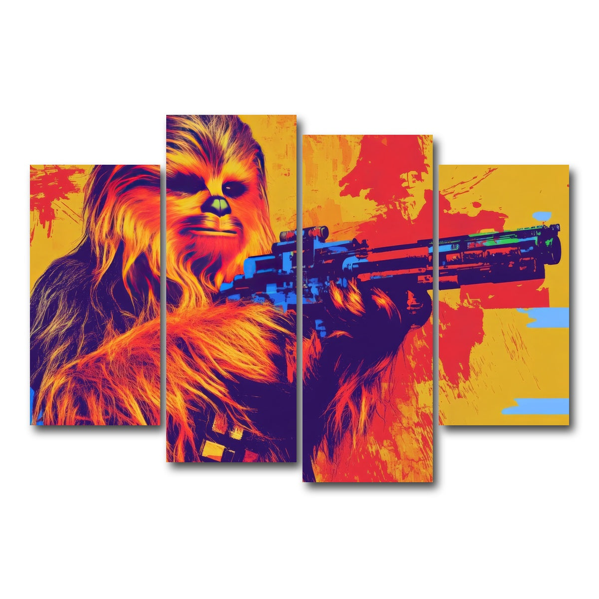 AUTO-MOCKUP WHITE | Chewbacca Gun | 4 Piece | Gallery Wrap Canvas | group=4_short