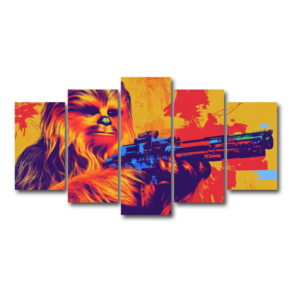 AUTO-MOCKUP WHITE | Chewbacca Gun | 5 Piece | Gallery Wrap Canvas | group=5_normal