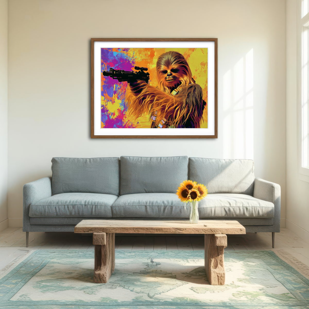 AUTO-MOCKUP ROOM | Chewbacca Star Wars Wall Art