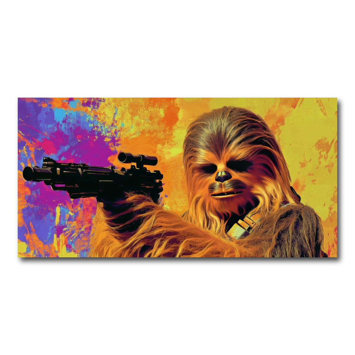 AUTO-MOCKUP WHITE | Chewbacca Star Wars | 1 Piece | Gallery Wrap Canvas | group=2x1