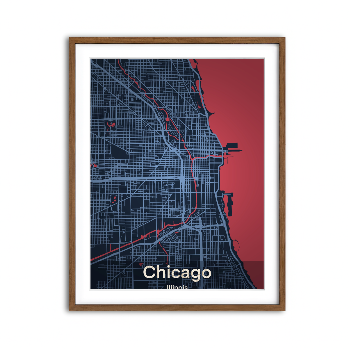 Framed Print 3x4 Walnut