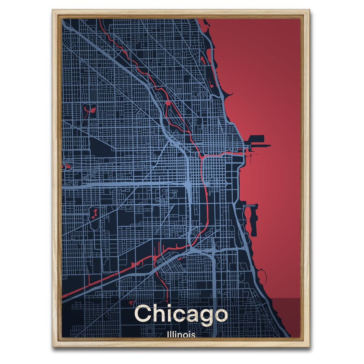 AUTO-MOCKUP WHITE | Chicago | 1 Piece | Natural Framed Canvas | group=3x4