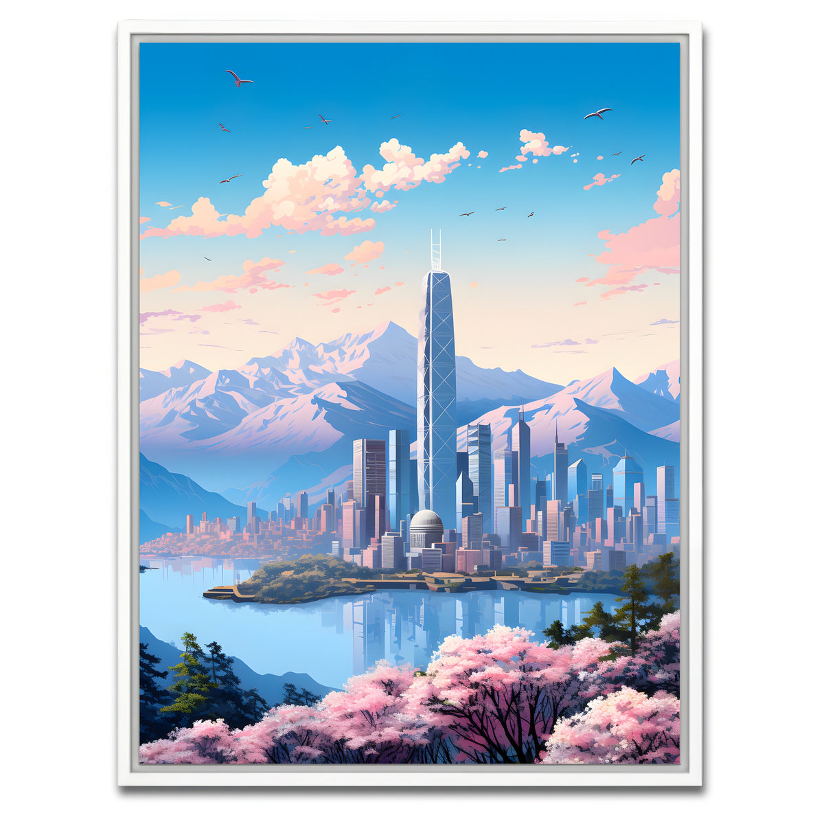 AUTO-MOCKUP WHITE | China - Hong Kong | 1 Piece | White Framed Canvas | group=3x4