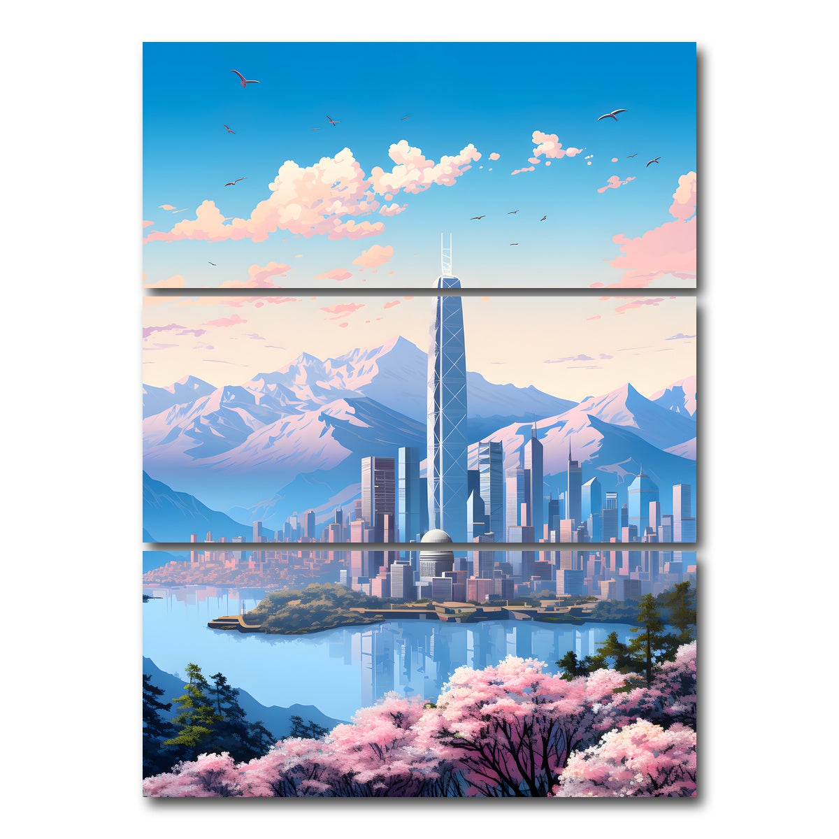 AUTO-MOCKUP WHITE | China - Hong Kong | 3 Piece | Gallery Wrap Canvas | group=8x18_stacked