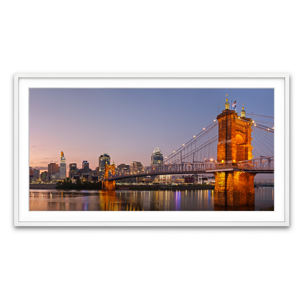 Framed Print 2x1 White
