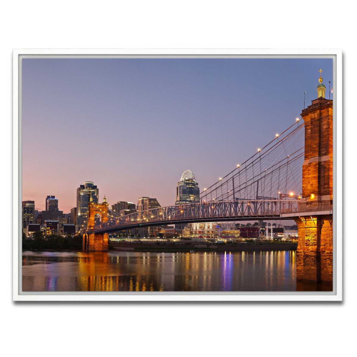 AUTO-MOCKUP WHITE | Cincinnati Skyline | 1 Piece | White Framed Canvas | group=4x3