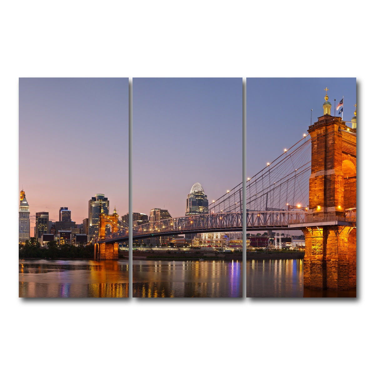 AUTO-MOCKUP WHITE | Cincinnati Skyline | 3 Piece | Gallery Wrap Canvas | group=12x24