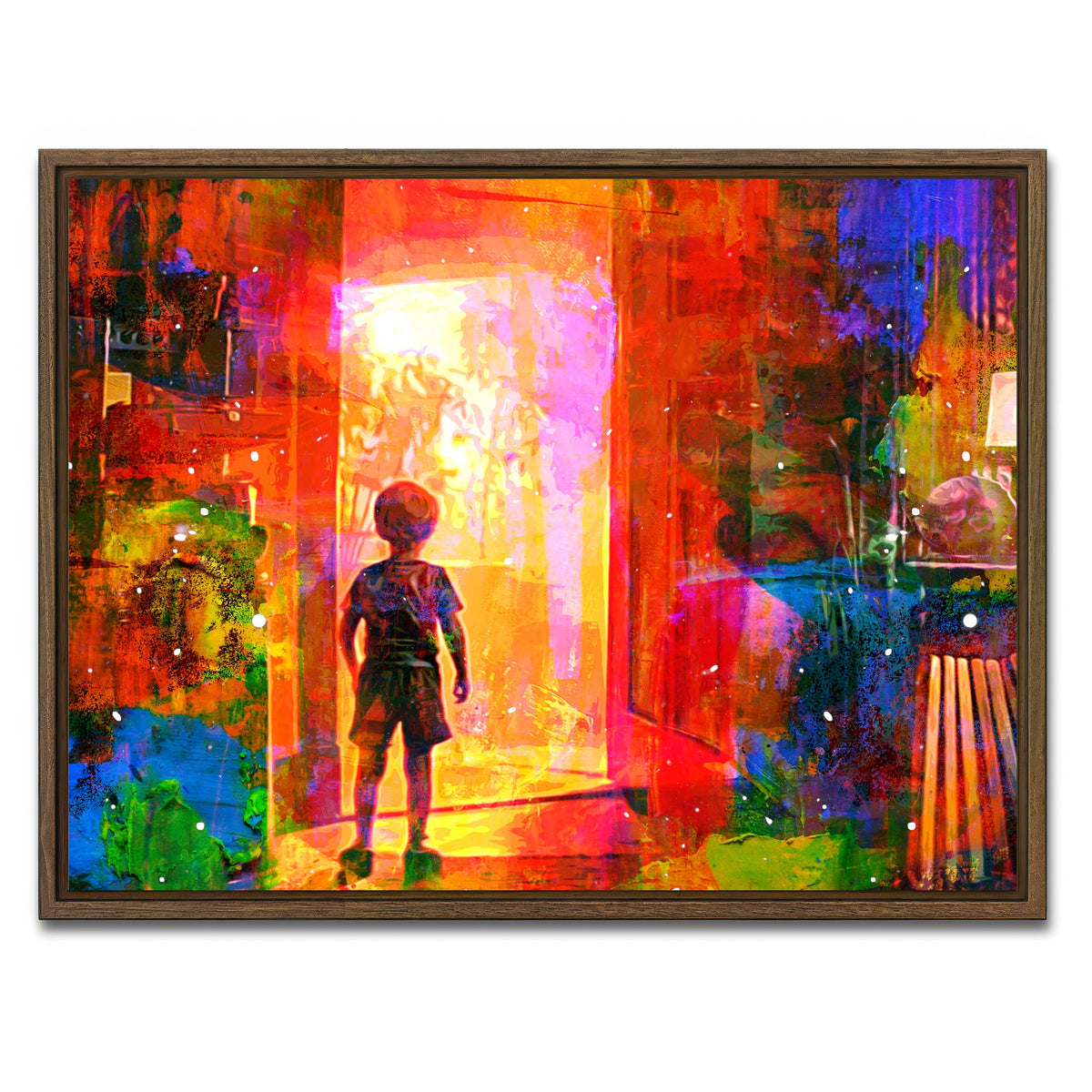 AUTO-MOCKUP WHITE | Close Encounters of the Third Kind | 1 Piece | Walnut Framed Canvas | group=4x3