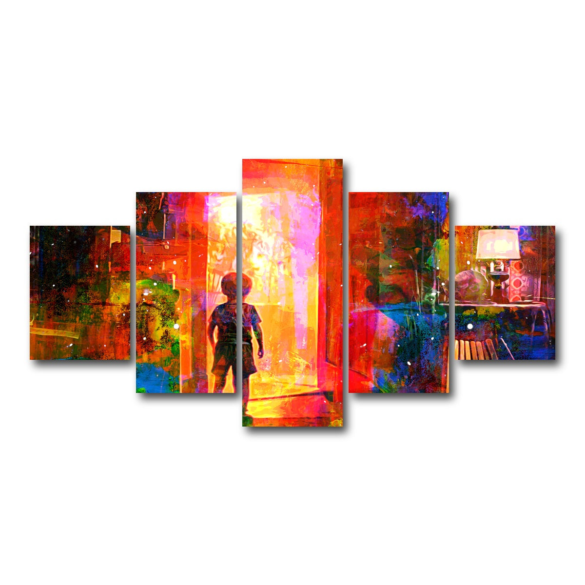 AUTO-MOCKUP WHITE | Close Encounters of the Third Kind | 5 Piece | Gallery Wrap Canvas | group=5_short