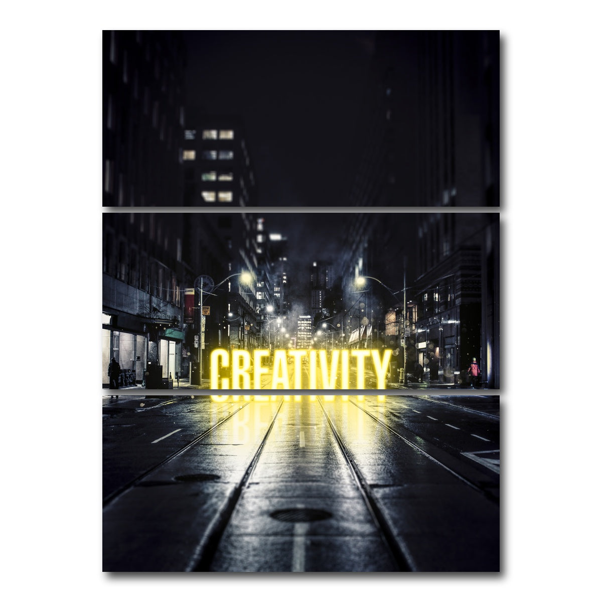 AUTO-MOCKUP WHITE | Creativity | 3 Piece | Gallery Wrap Canvas | group=8x18_stacked