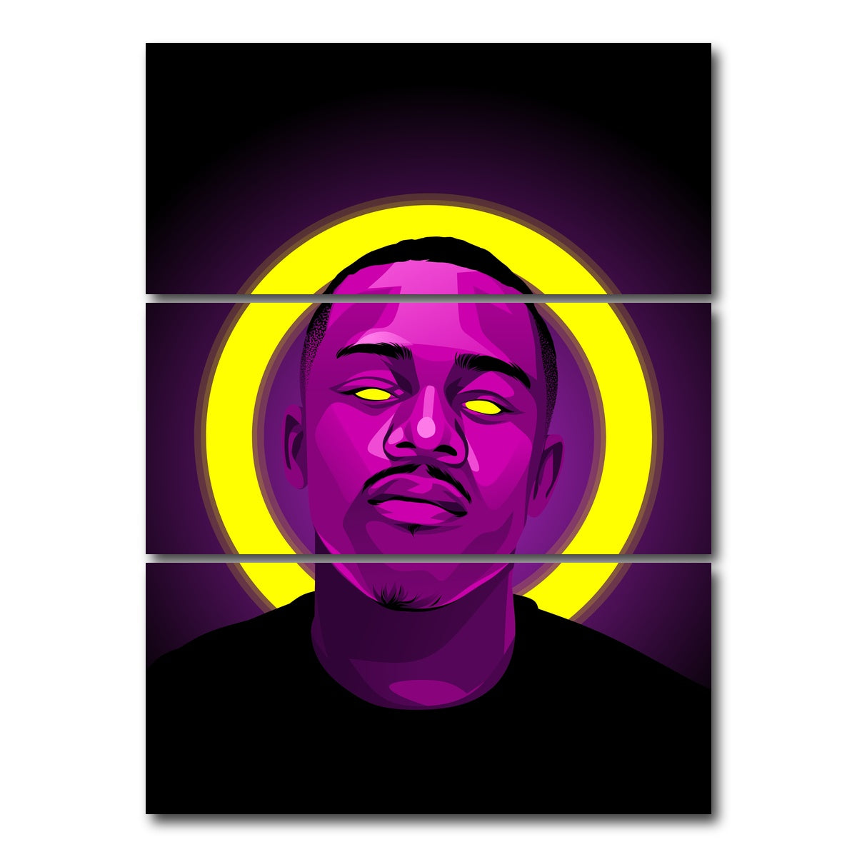 AUTO-MOCKUP WHITE | Dababy | 3 Piece | Gallery Wrap Canvas | group=8x18_stacked