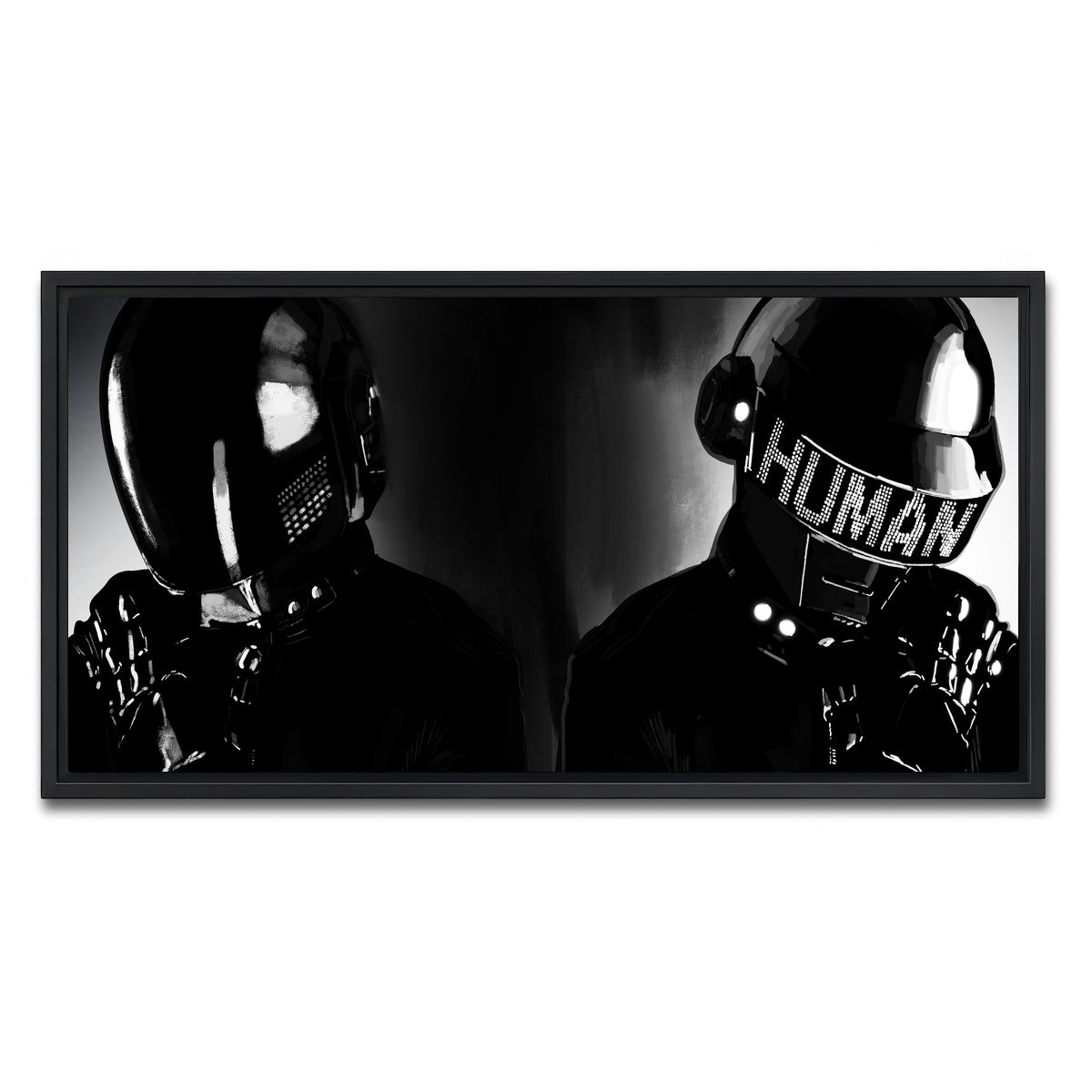 AUTO-MOCKUP WHITE | Daft Punk | 1 Piece | Black Framed Canvas | group=2x1