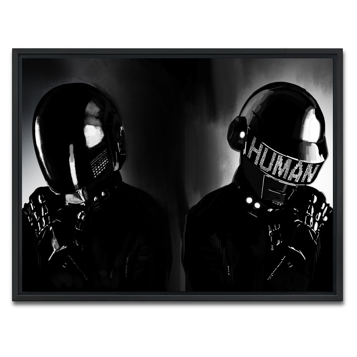 AUTO-MOCKUP WHITE | Daft Punk | 1 Piece | Black Framed Canvas | group=4x3