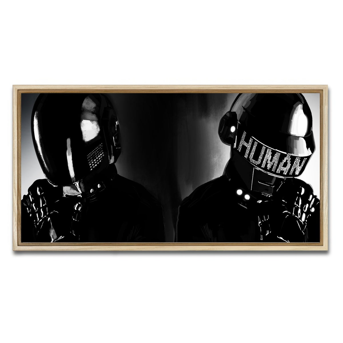 AUTO-MOCKUP WHITE | Daft Punk | 1 Piece | Natural Framed Canvas | group=2x1