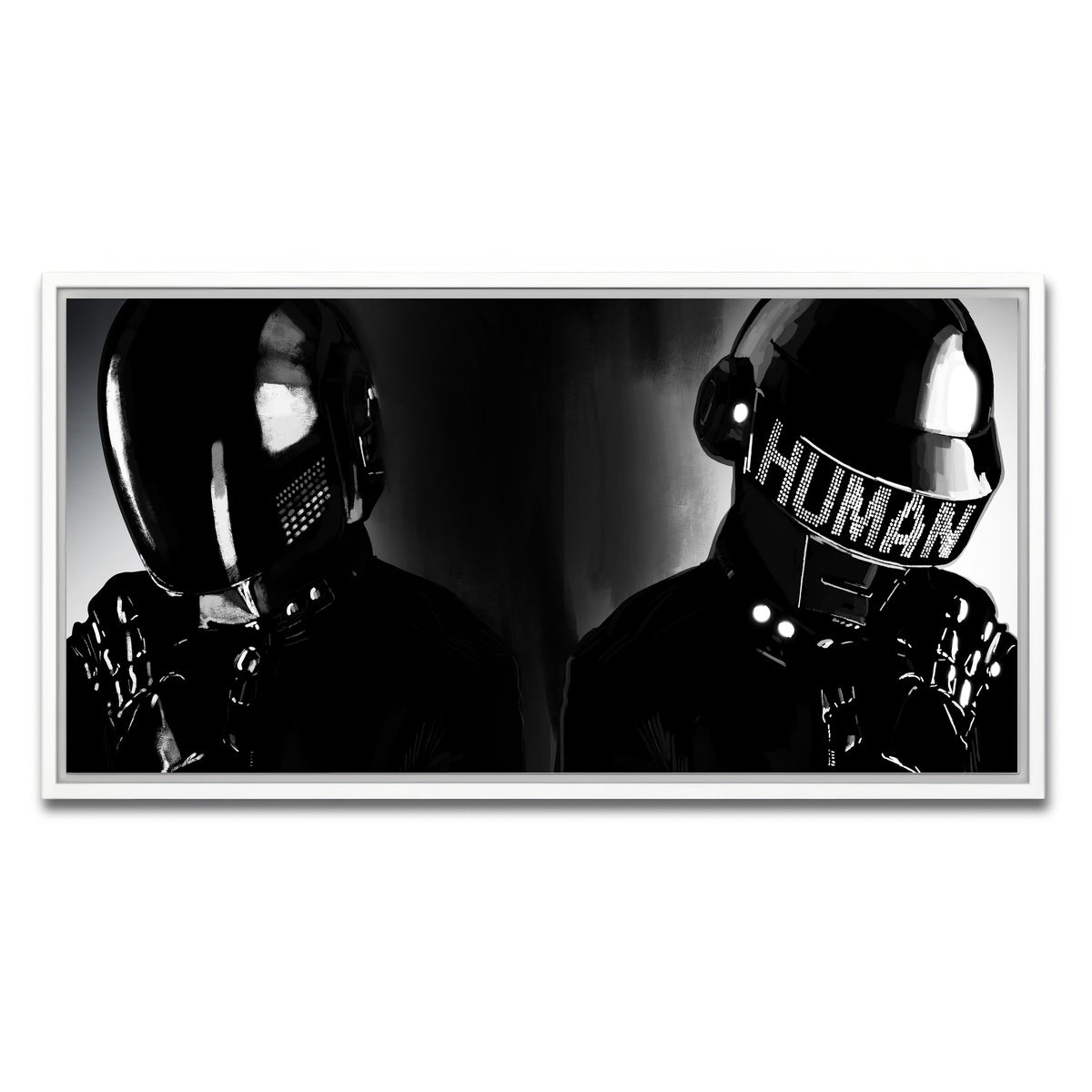 AUTO-MOCKUP WHITE | Daft Punk | 1 Piece | White Framed Canvas | group=2x1