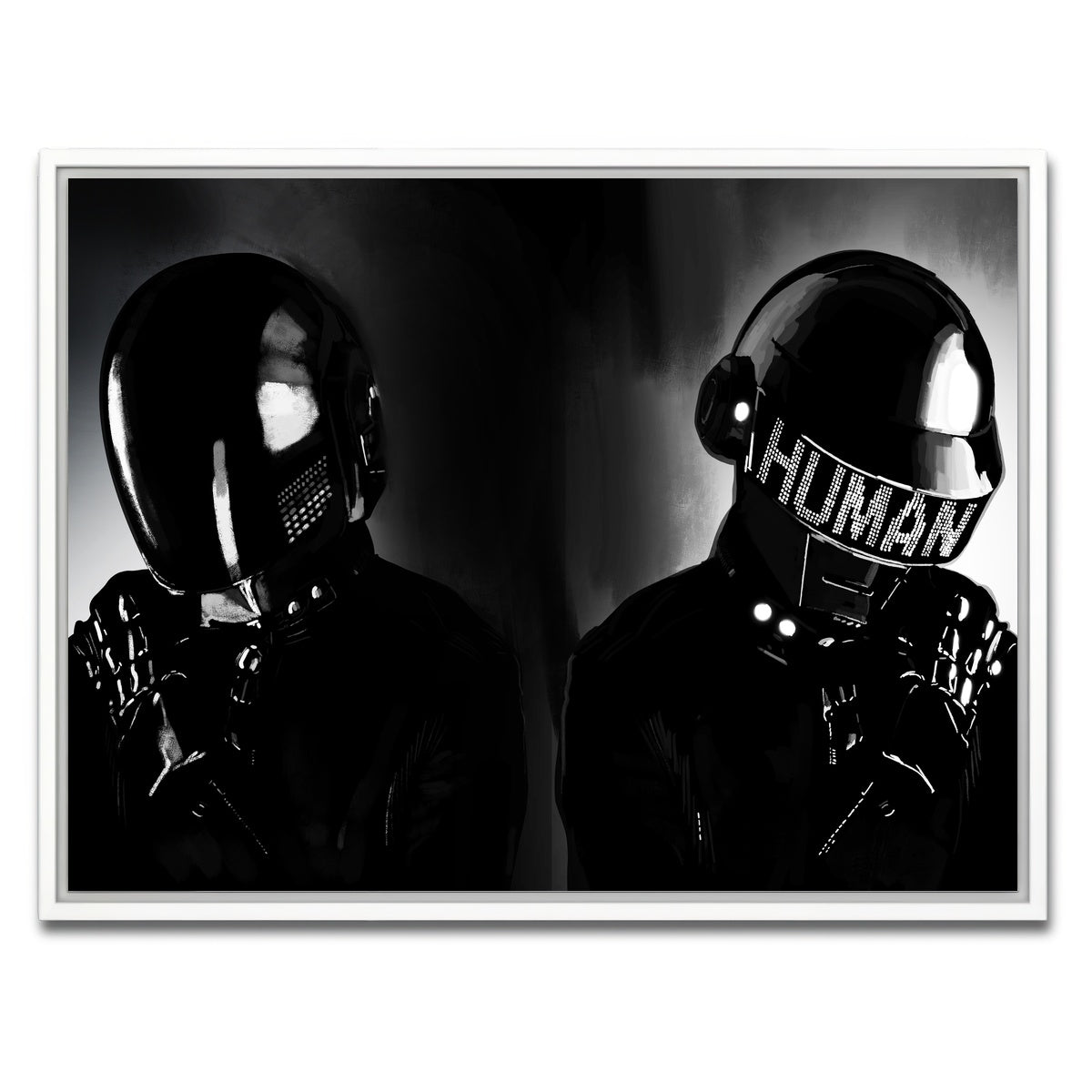 AUTO-MOCKUP WHITE | Daft Punk | 1 Piece | White Framed Canvas | group=4x3