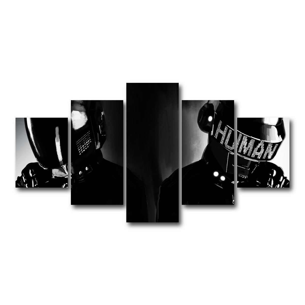 AUTO-MOCKUP WHITE | Daft Punk | 5 Piece | Gallery Wrap Canvas | group=5_short