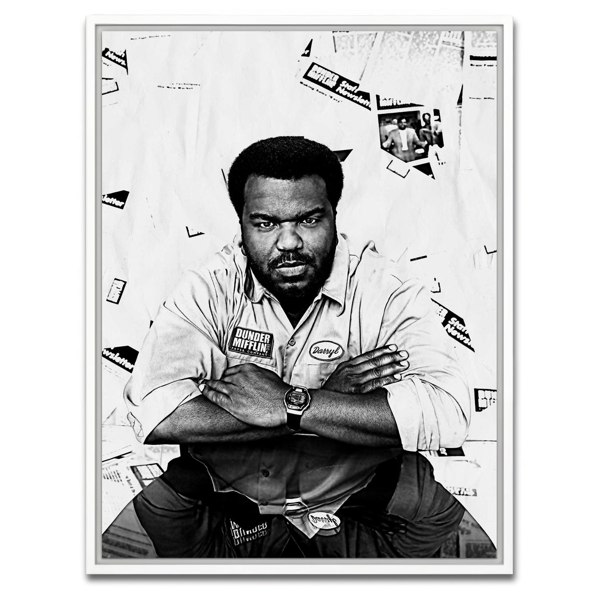 AUTO-MOCKUP WHITE | Darryl Grayscale | 1 Piece | White Framed Canvas | group=3x4