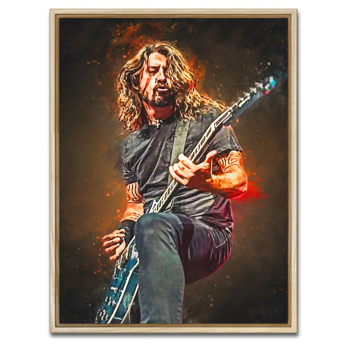 AUTO-MOCKUP WHITE | Dave Grohl | 1 Piece | Natural Framed Canvas | group=3x4