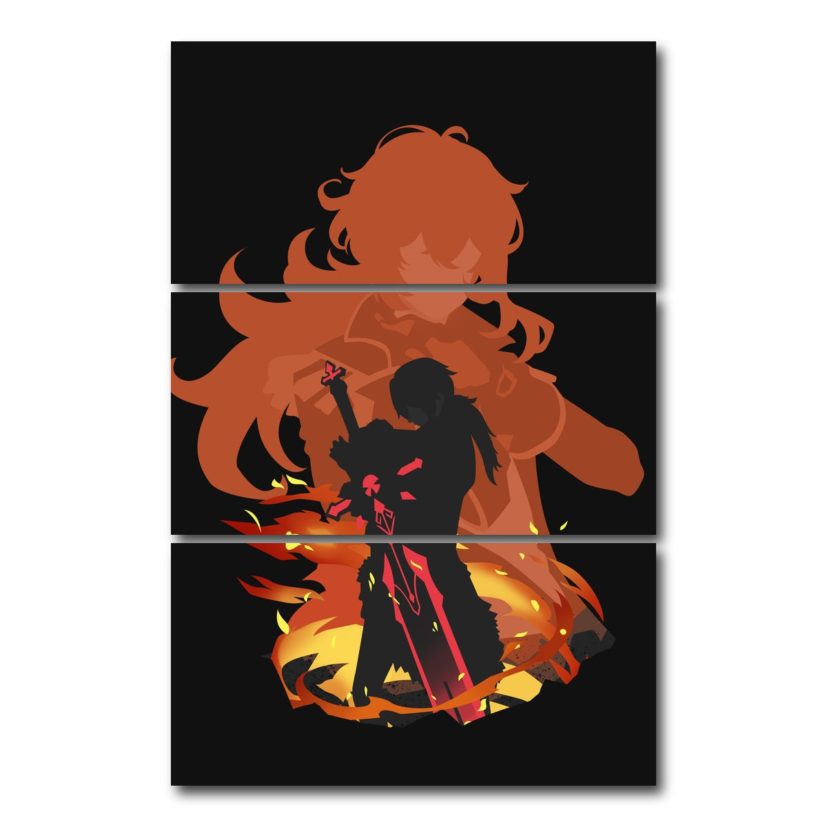 AUTO-MOCKUP WHITE | Diluc | 3 Piece | Gallery Wrap Canvas | group=12x24_stacked