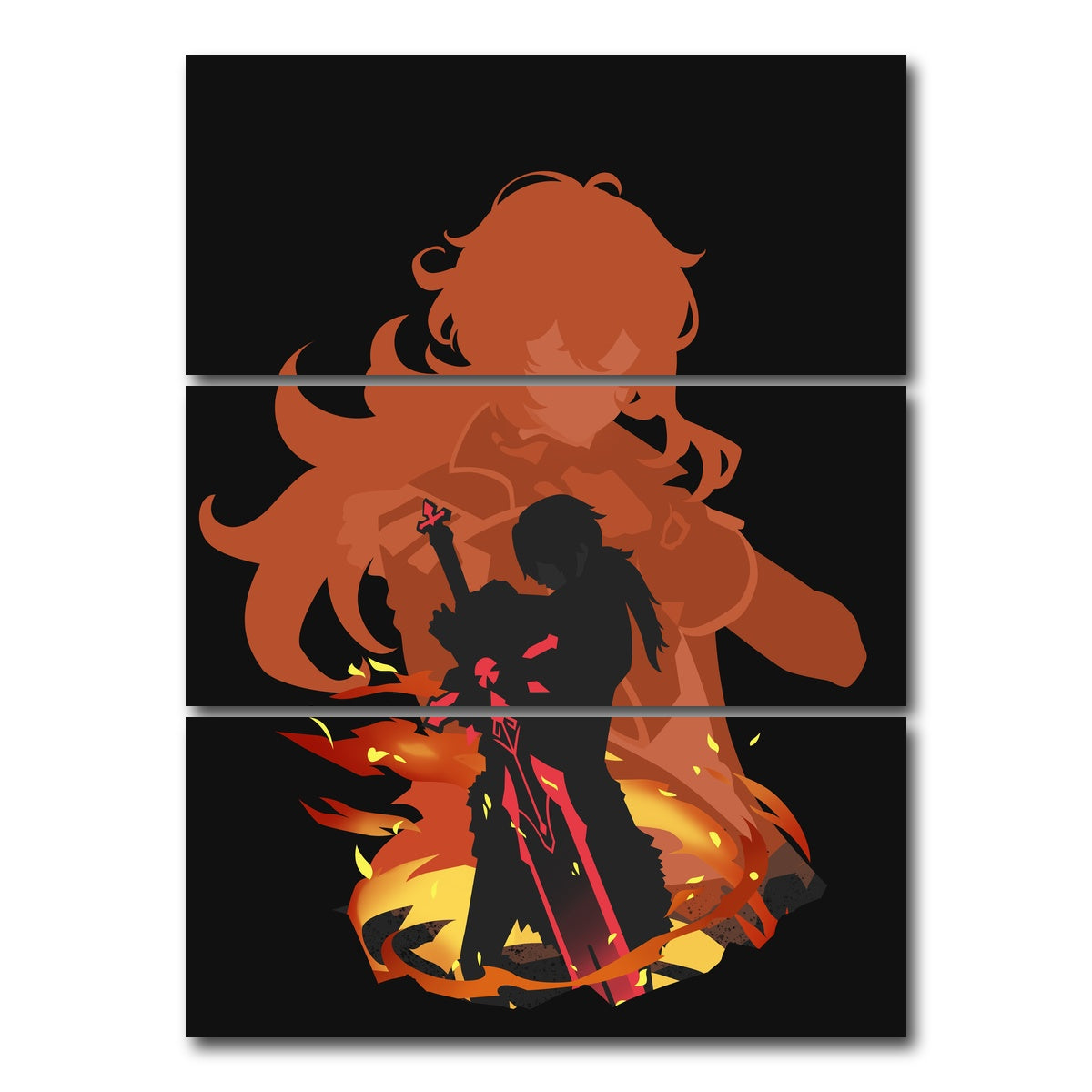 AUTO-MOCKUP WHITE | Diluc | 3 Piece | Gallery Wrap Canvas | group=8x18_stacked