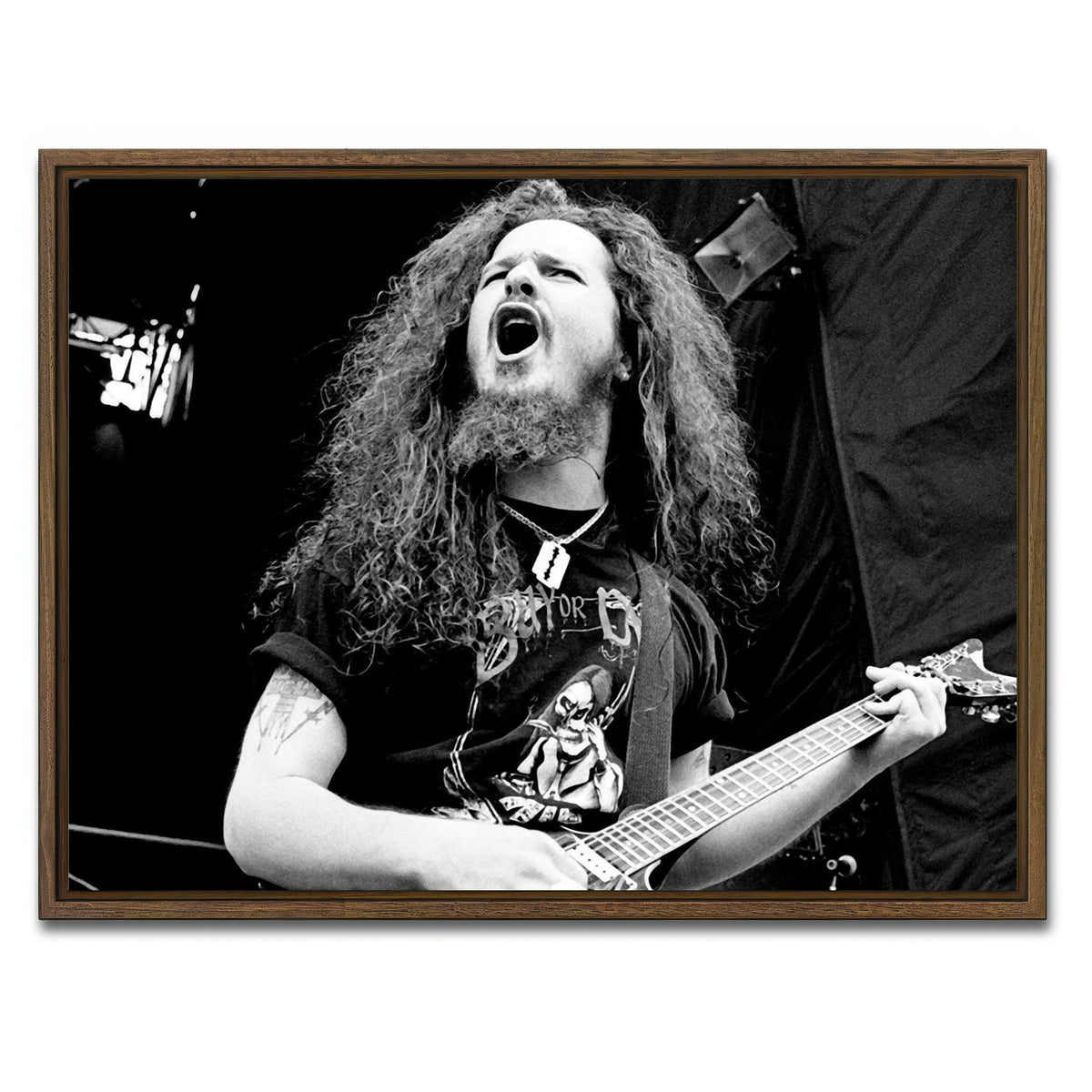AUTO-MOCKUP WHITE | Dimebag | 1 Piece | Walnut Framed Canvas | group=4x3