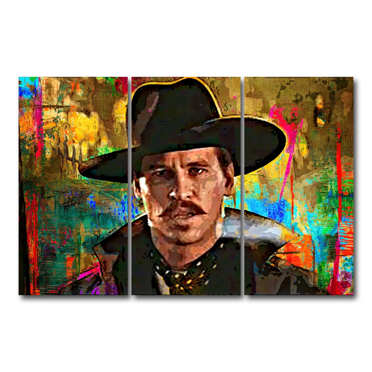 AUTO-MOCKUP WHITE | Doc Holliday | 3 Piece | Gallery Wrap Canvas | group=12x24