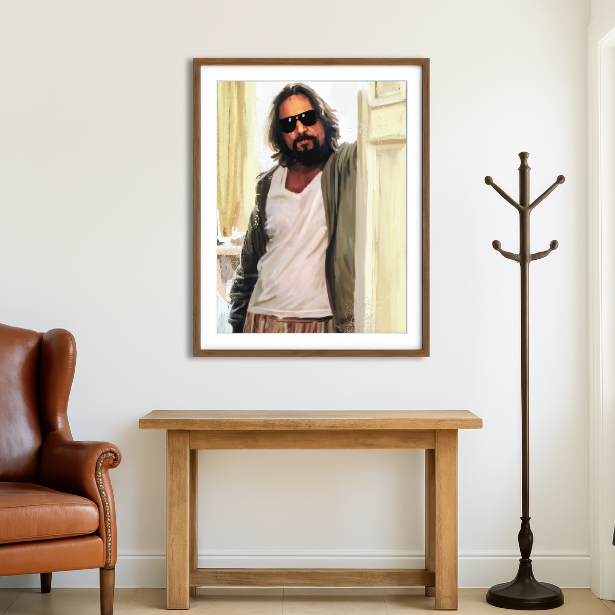 AUTO-MOCKUP ROOM | Dude at the Door Wall Art