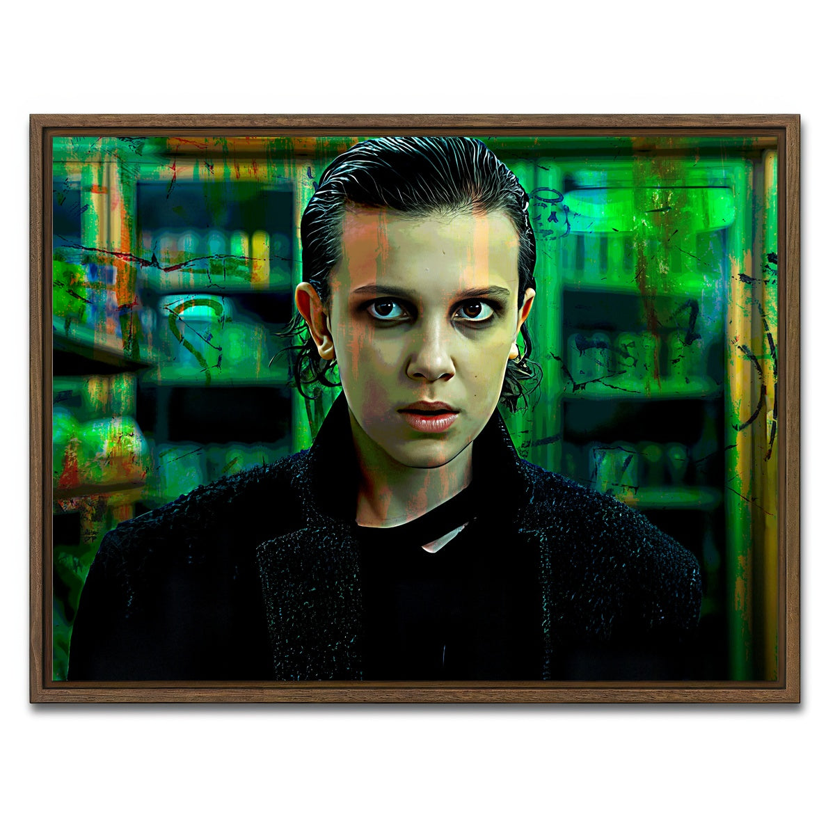 AUTO-MOCKUP WHITE | EL | 1 Piece | Walnut Framed Canvas | group=4x3