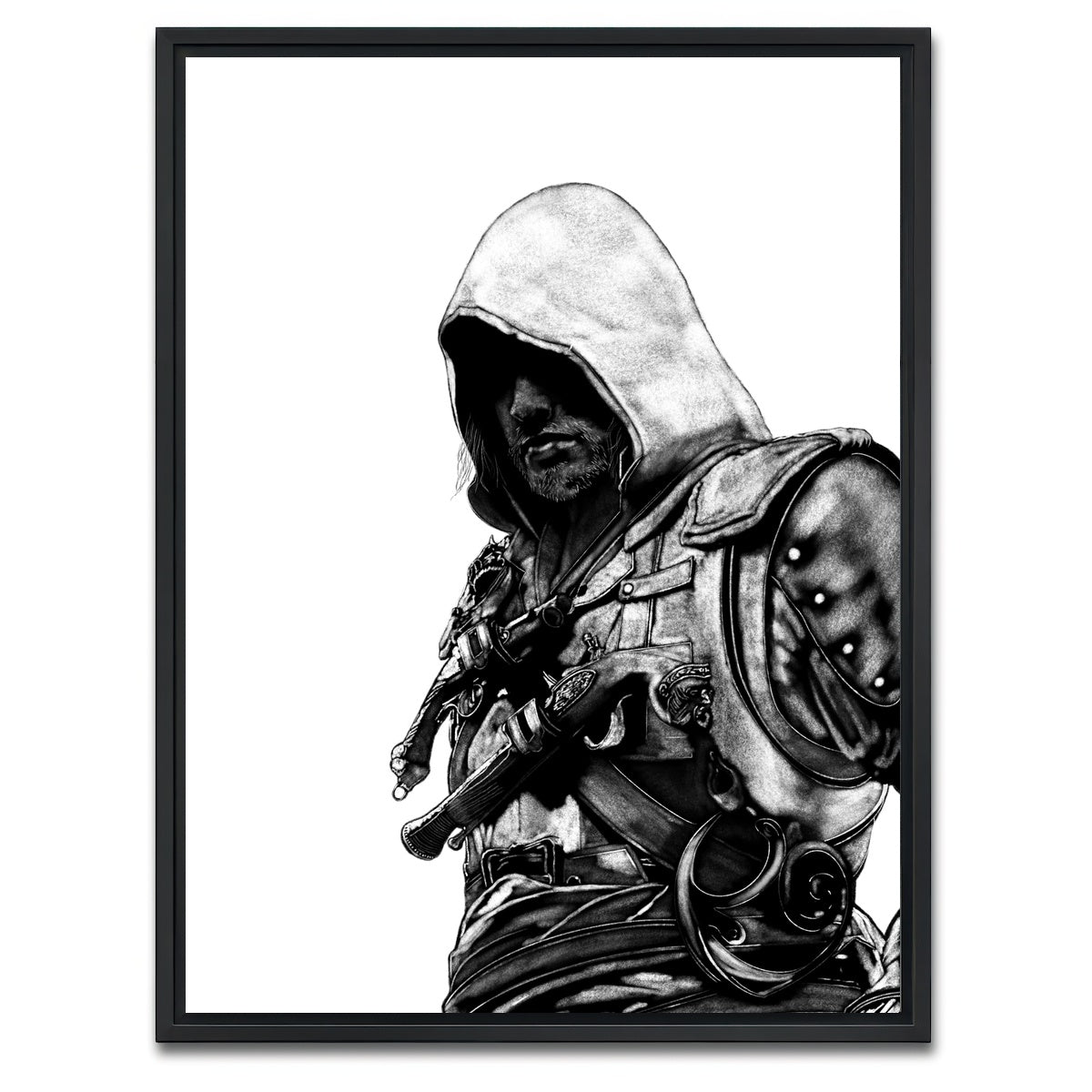 AUTO-MOCKUP WHITE | Edward | 1 Piece | Black Framed Canvas | group=3x4