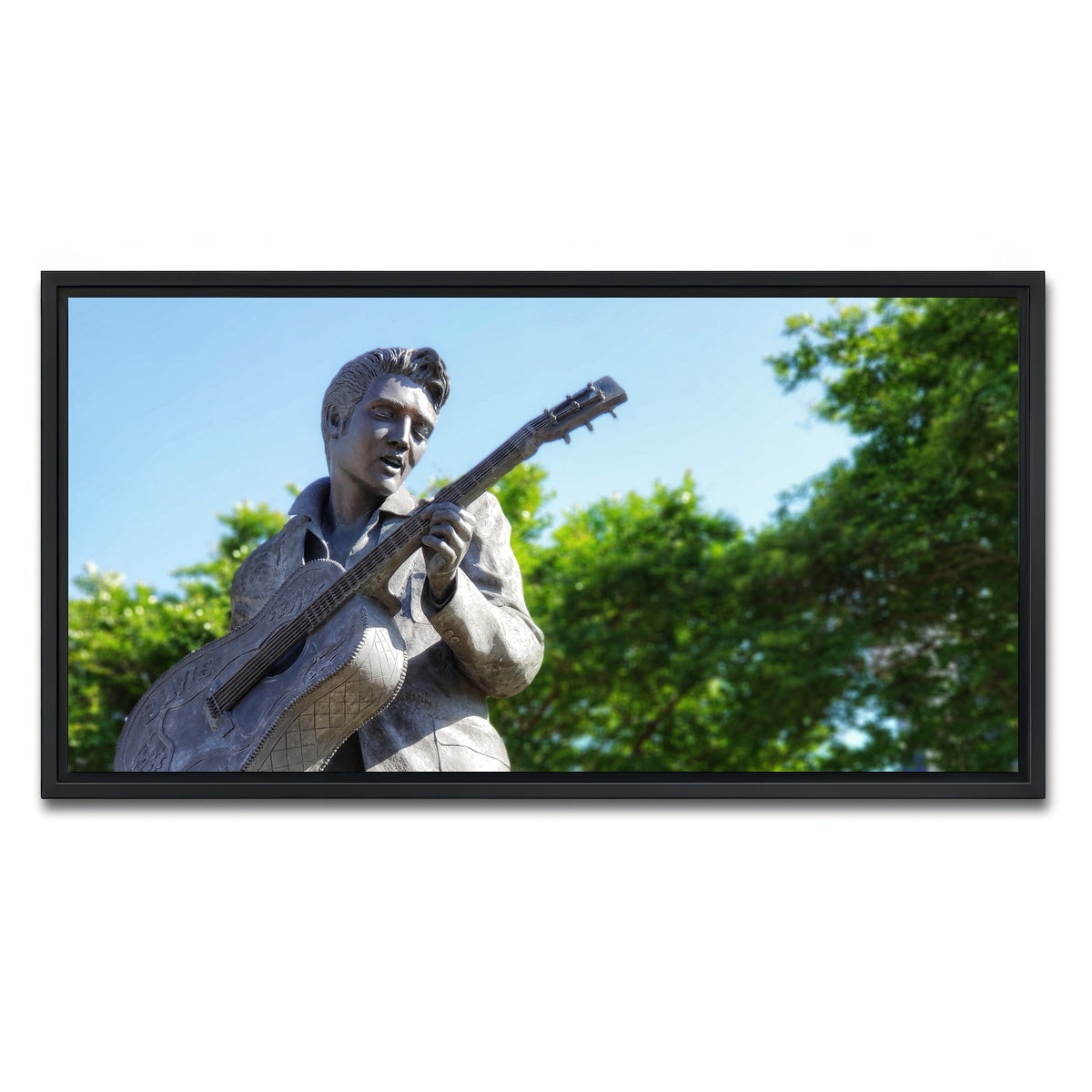 AUTO-MOCKUP WHITE | Elvis Presley Downtown Memphis | 1 Piece | Black Framed Canvas | group=2x1