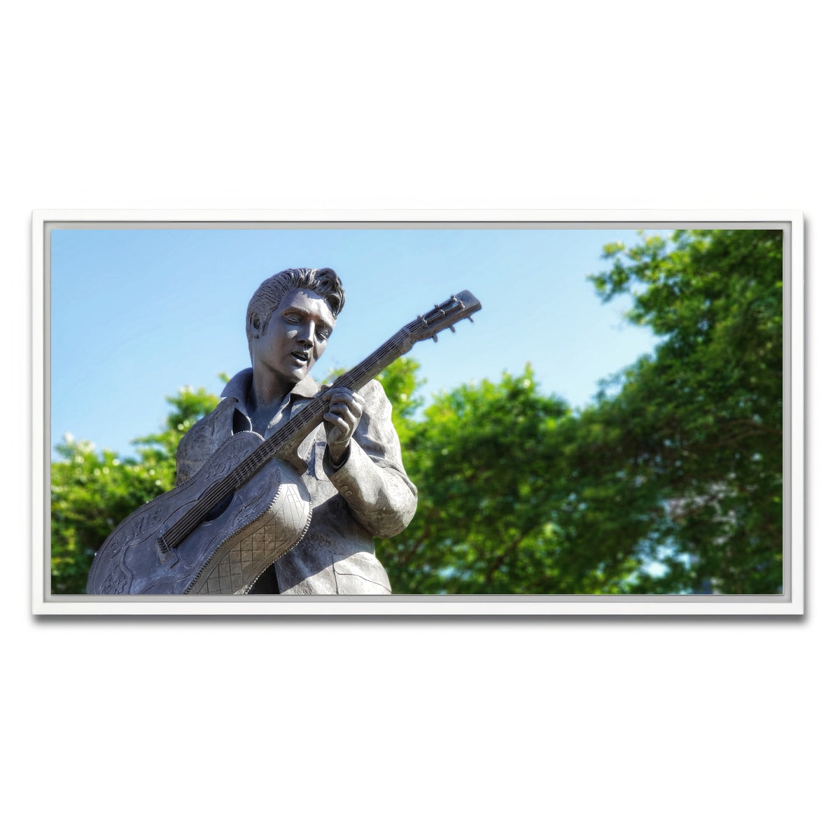 AUTO-MOCKUP WHITE | Elvis Presley Downtown Memphis | 1 Piece | White Framed Canvas | group=2x1