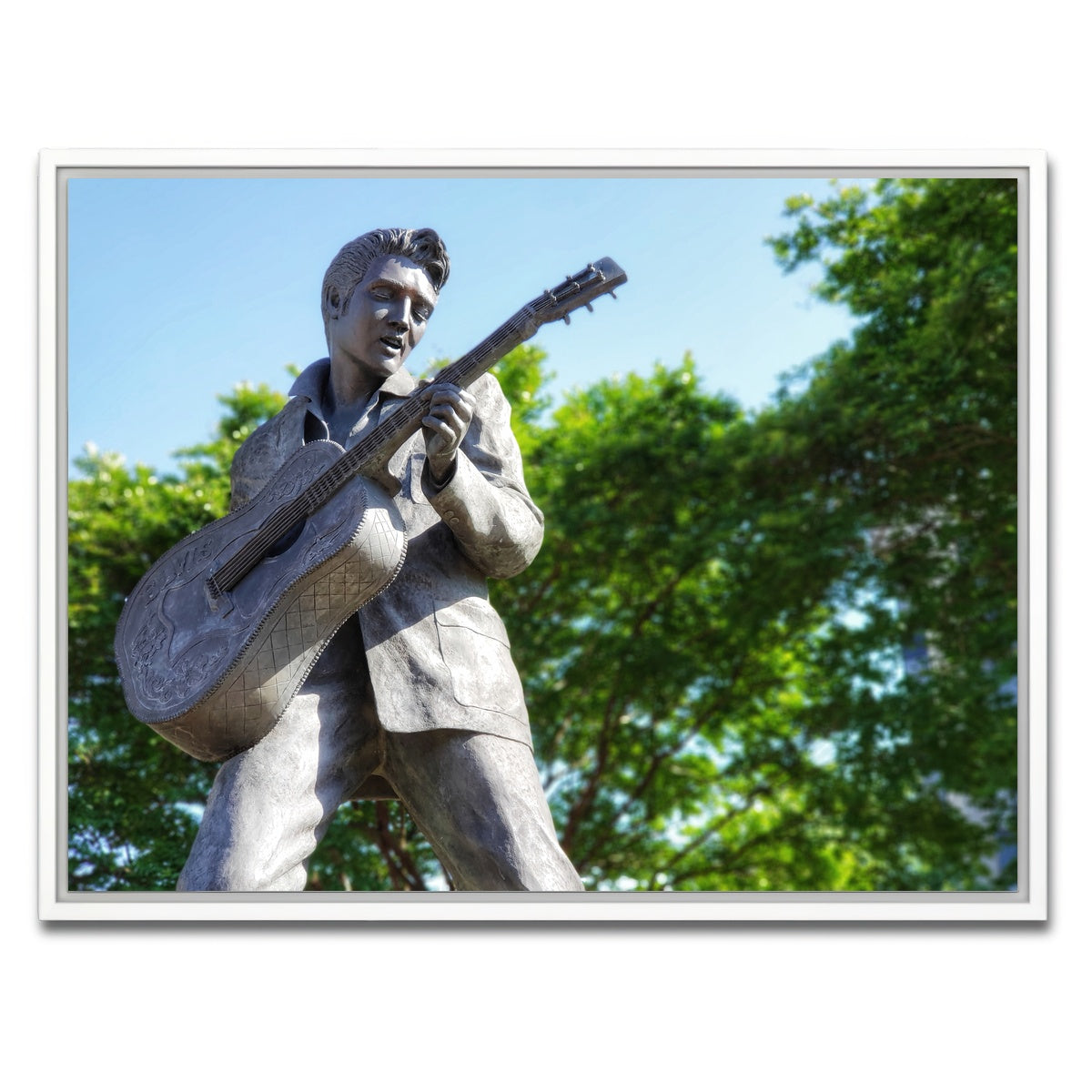 AUTO-MOCKUP WHITE | Elvis Presley Downtown Memphis | 1 Piece | White Framed Canvas | group=4x3