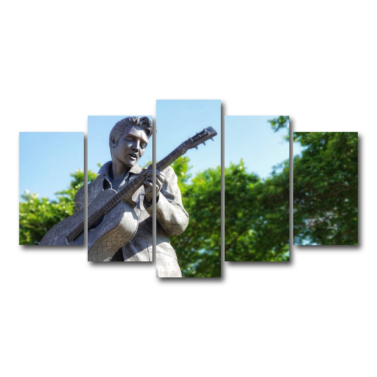 AUTO-MOCKUP WHITE | Elvis Presley Downtown Memphis | 5 Piece | Gallery Wrap Canvas | group=5_normal