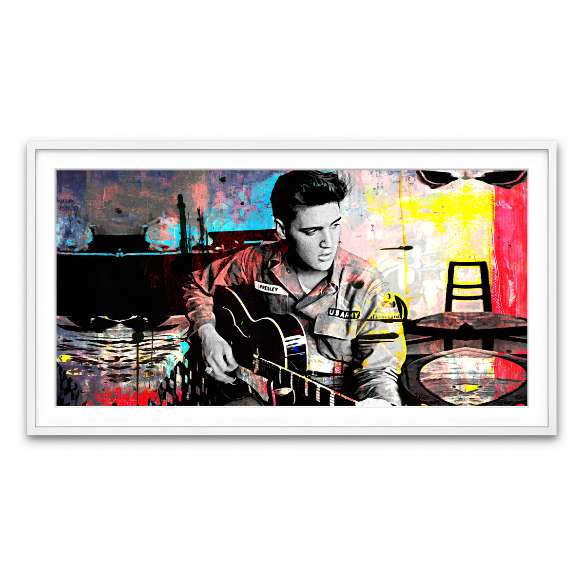 Framed Print 2x1 White