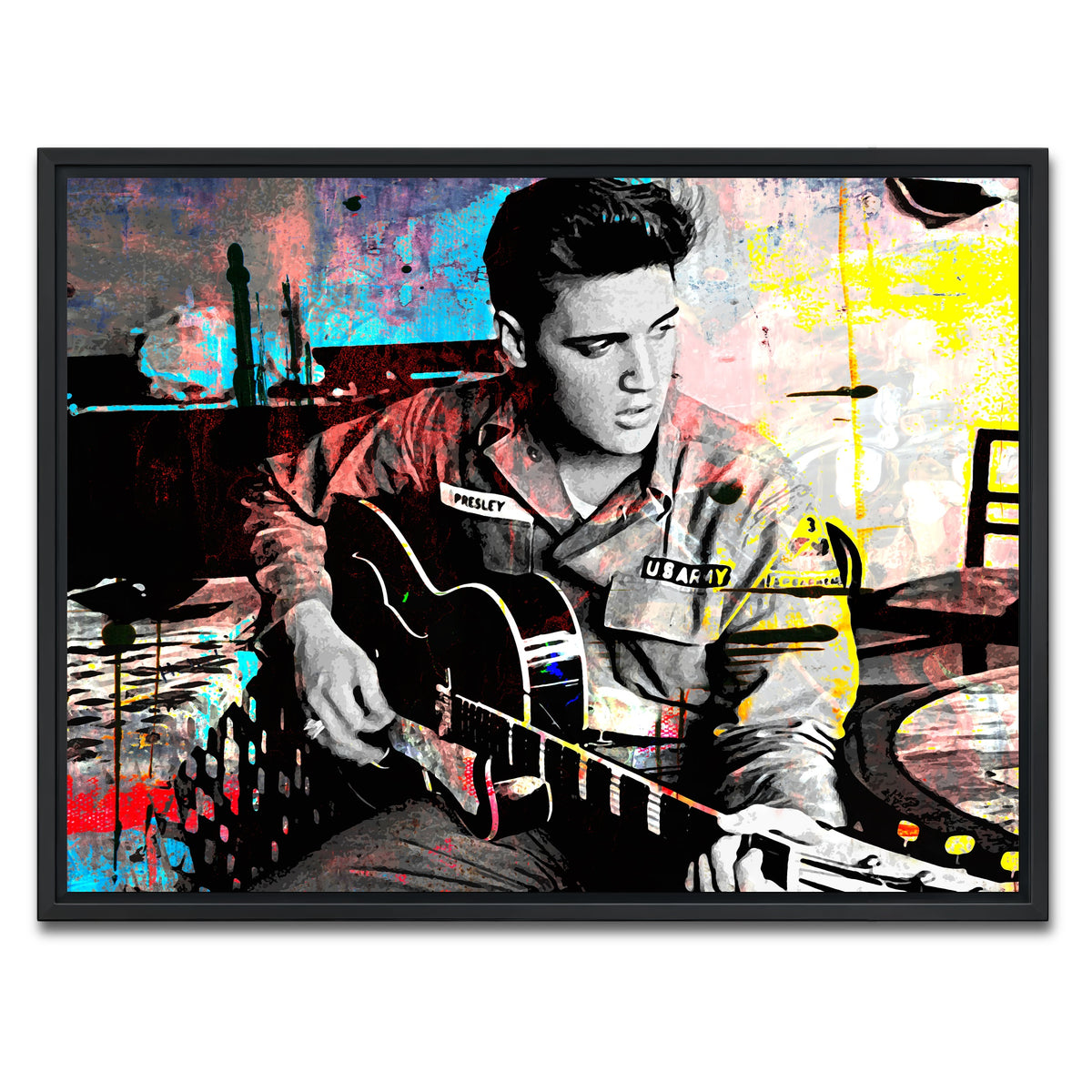 AUTO-MOCKUP WHITE | Elvis Presley | 1 Piece | Black Framed Canvas | group=4x3