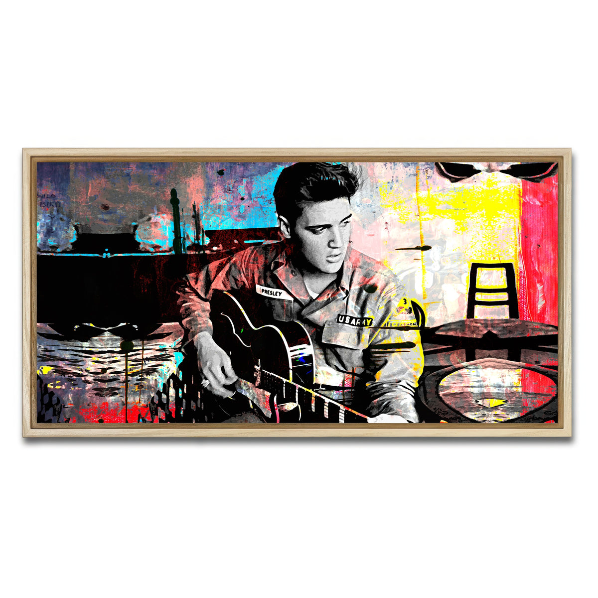 AUTO-MOCKUP WHITE | Elvis Presley | 1 Piece | Natural Framed Canvas | group=2x1