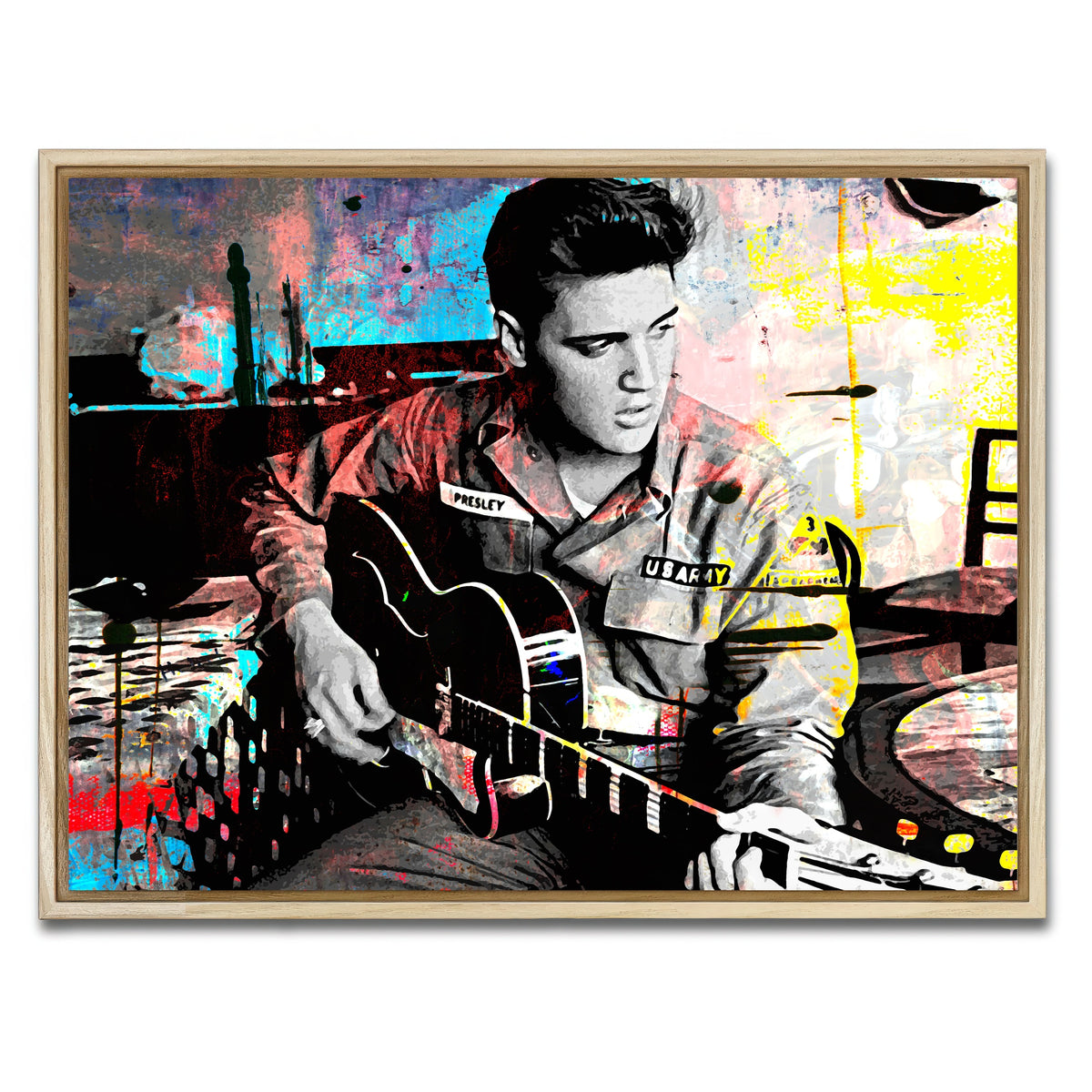 AUTO-MOCKUP WHITE | Elvis Presley | 1 Piece | Natural Framed Canvas | group=4x3