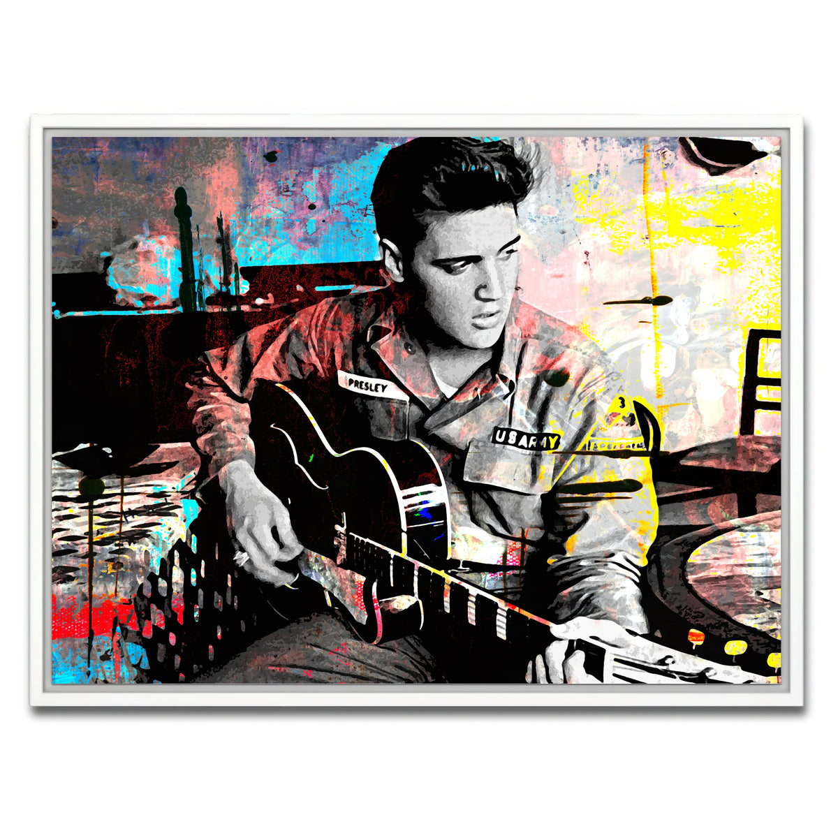 AUTO-MOCKUP WHITE | Elvis Presley | 1 Piece | White Framed Canvas | group=4x3