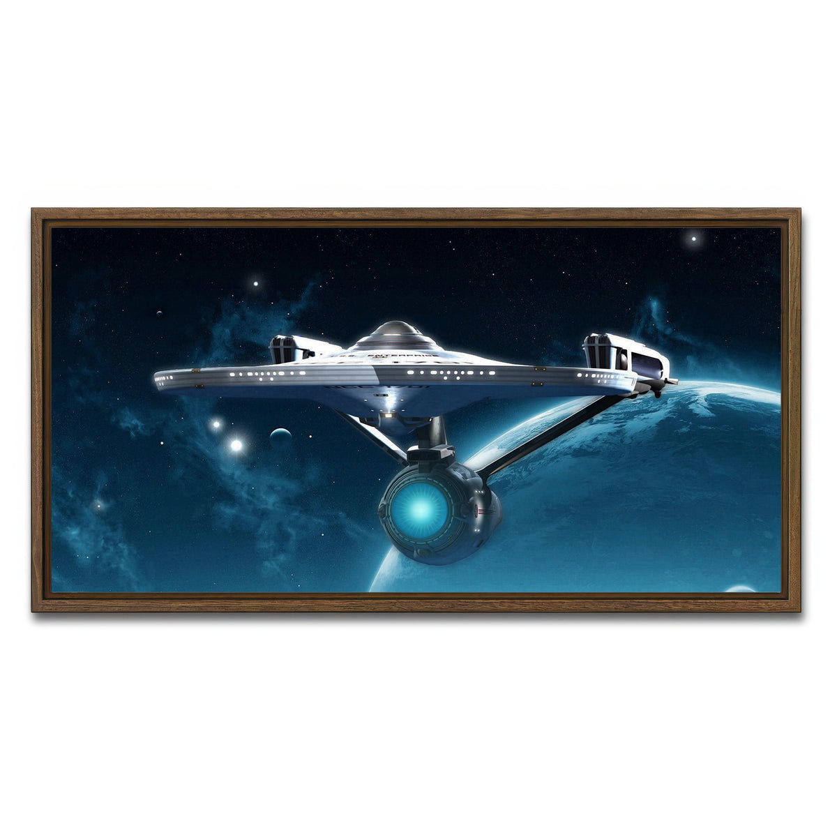 AUTO-MOCKUP WHITE | Enterprise | 1 Piece | Walnut Frame | group=2x1