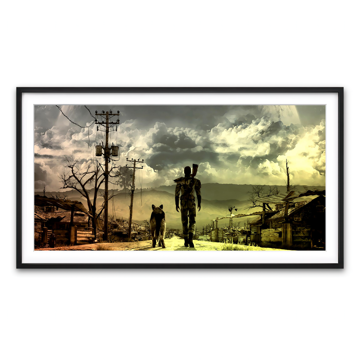 Framed Print 2x1 Black